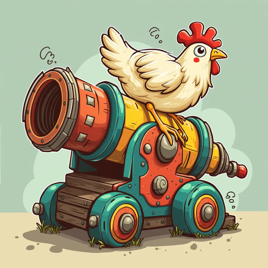Cartoon cannon with quirky design
